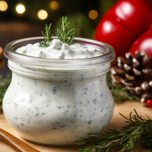 image of blue cheese dressing in a jar